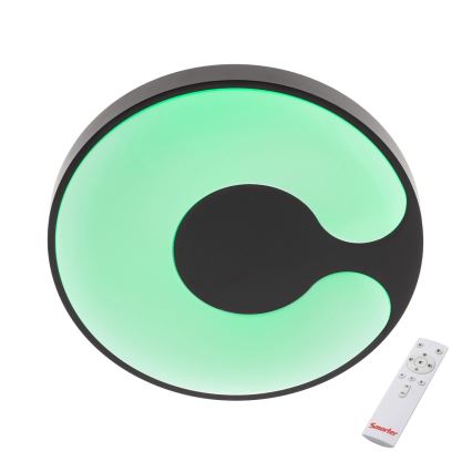 Redo 05-927 - LED RGBW dæmpbar loftlampe BIGSI, LED/48W/230V, 3000–6500 K, Ø 50 cm, sort + fjernbetjening