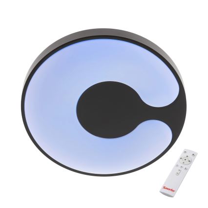 Redo 05-927 - LED RGBW dæmpbar loftlampe BIGSI, LED/48W/230V, 3000–6500 K, Ø 50 cm, sort + fjernbetjening