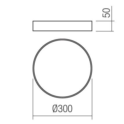 Redo 05-928 - LED loftlampe KNOB LED/24W/230V 3000K-6500K 30 cm hvid