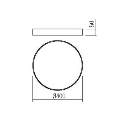 Redo 05-933 - LED loftlampe KNOB LED/36W/230V 3000K-6500K 40 cm sort