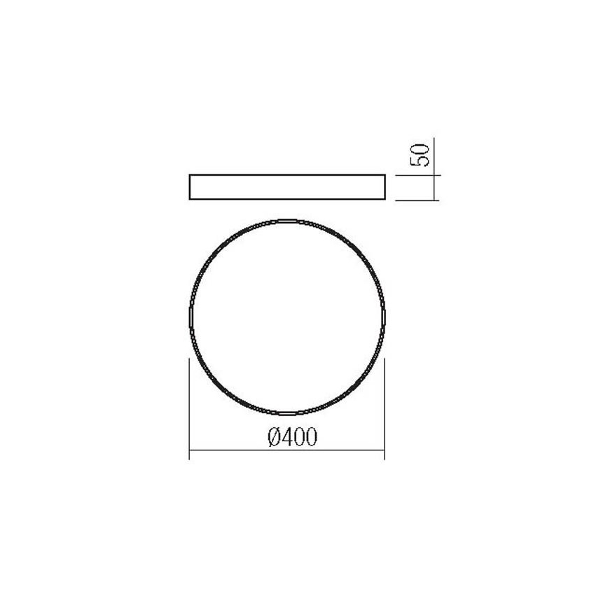 Redo 05-933 - LED loftlampe KNOB LED/36W/230V 3000K-6500K 40 cm sort