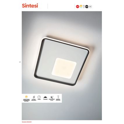 Redo 05-961 - LED loftlampe dæmpbar SINTESI LED/53W/230V 45x45 cm 3000-6000K + fjernbetjening