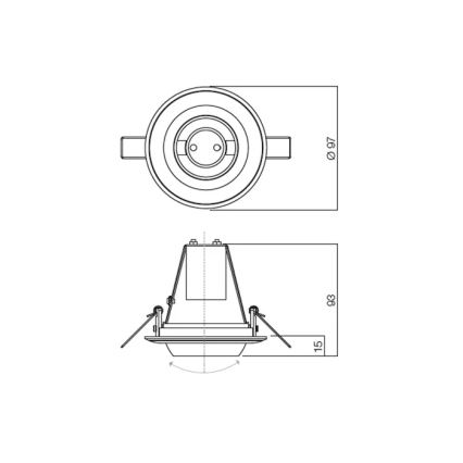 Redo 70069 - Loftlampe TR 1xE14/28W/230V guld