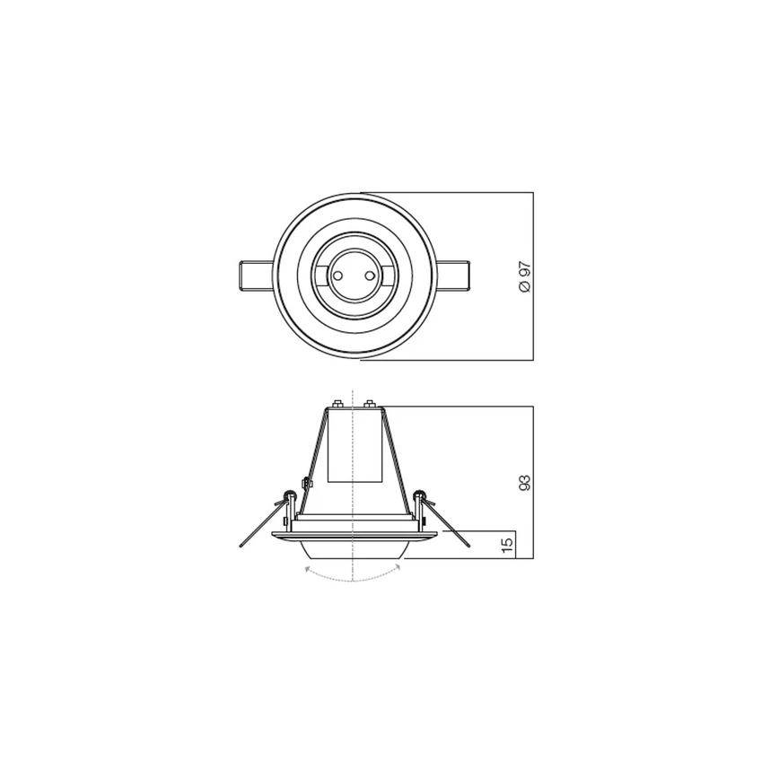 Redo 70069 - Loftlampe TR 1xE14/28W/230V guld