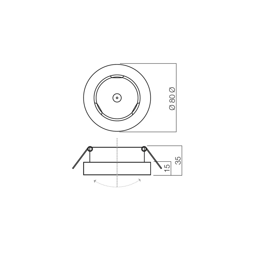 Redo 70278 - Indbygningsspot MT 1xGU5,3/50W/12V blank krom