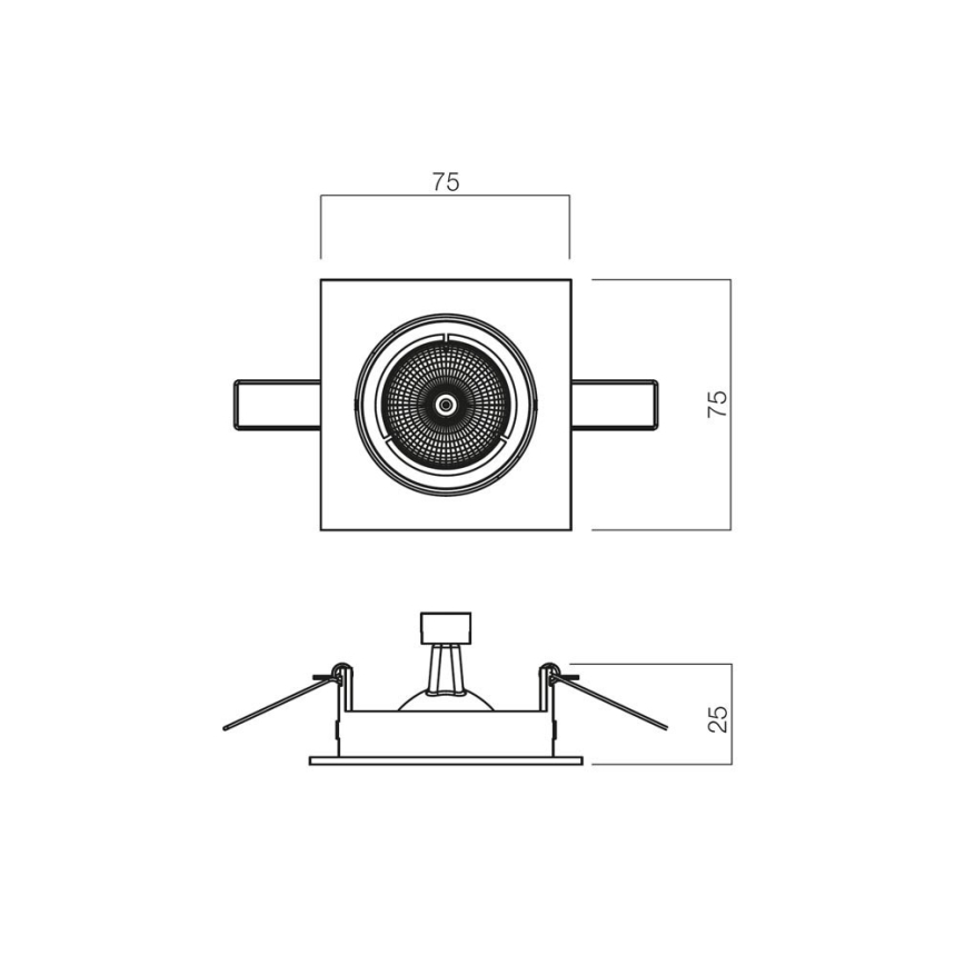 Redo 70328 - Indbygningsspot MT 1xGU5,3/50W/12V
