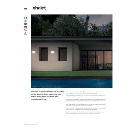 Redo 90001 - Udendørs LED-væglampe CHALET LED/8W/230V IP54