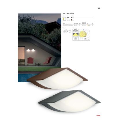 Redo 90002 - Udendørs LED væglampe CHALET 1xLED/8W/230V IP54