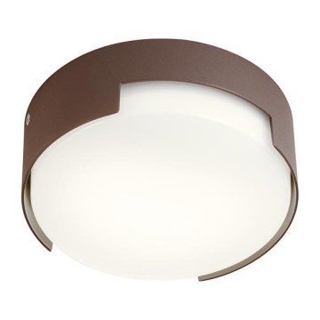 Redo 90004 - Udendørs LED loftlampe SKOR LED/12W/230V diameter 15 cm IP54 brun