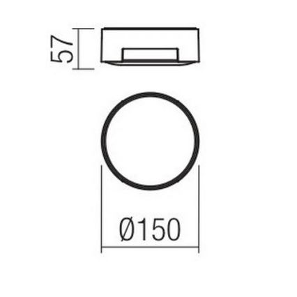 Redo 90004 - Udendørs LED loftlampe SKOR LED/12W/230V diameter 15 cm IP54 brun