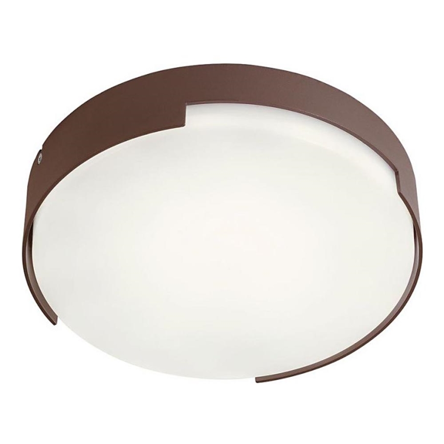 Redo 90006 - Udendørs LED loftlampe SKOR LED/16W/230V diameter 25 cm IP54 brun