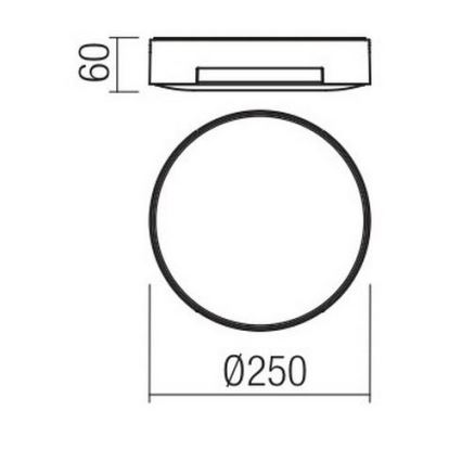 Redo 90006 - Udendørs LED loftlampe SKOR LED/16W/230V diameter 25 cm IP54 brun