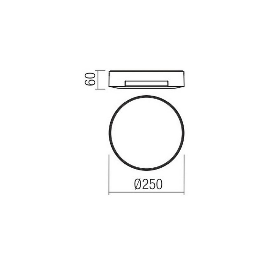 Redo 90006 - Udendørs LED loftlampe SKOR LED/16W/230V diameter 25 cm IP54 brun