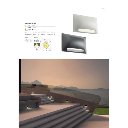 Redo 90009 - LED udendørs orienteringslys TAMPA LED/11W/230V IP54 hvid