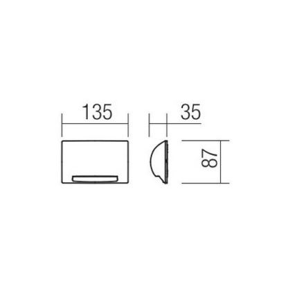 Redo 90009 - LED udendørs orienteringslys TAMPA LED/11W/230V IP54 hvid