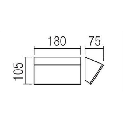 Redo 90015 - Udendørs LED væglampe TOKYO LED/12W/230V IP54