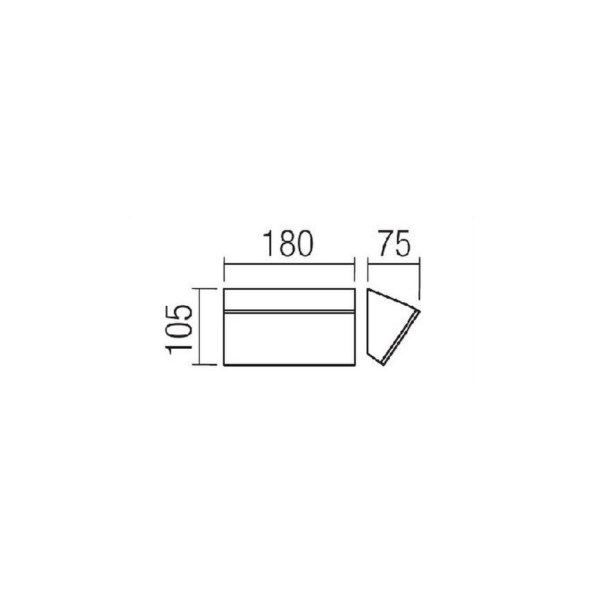 Redo 90015 - Udendørs LED væglampe TOKYO LED/12W/230V IP54