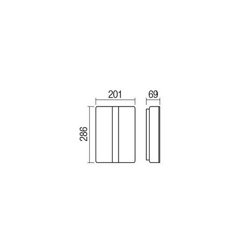Redo 90025 - Udendørs LED væglampe BREDA LED/12W/230V IP54