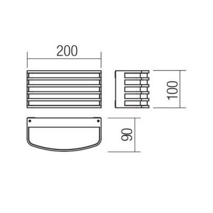 Redo 90038 - Udendørs LED væglampe SEBRA LED/15W/230V IP54