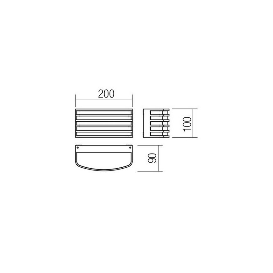 Redo 90038 - Udendørs LED væglampe SEBRA LED/15W/230V IP54