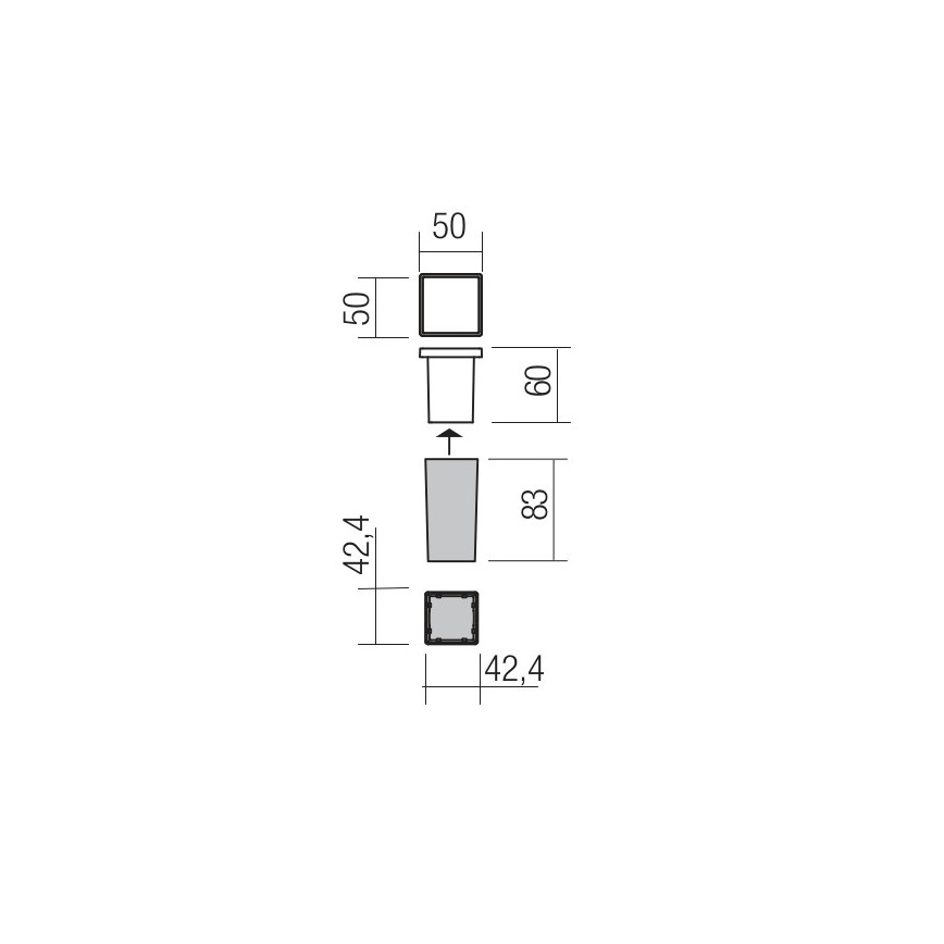 Redo 90040 - LED Udendørs forsænket lys INCAS LED/2,3W/230V IP65