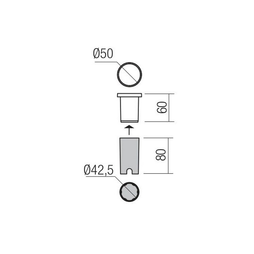 Redo 90044 - LED Udendørs forsænket lys INCAS LED/2,3W/230V IP65