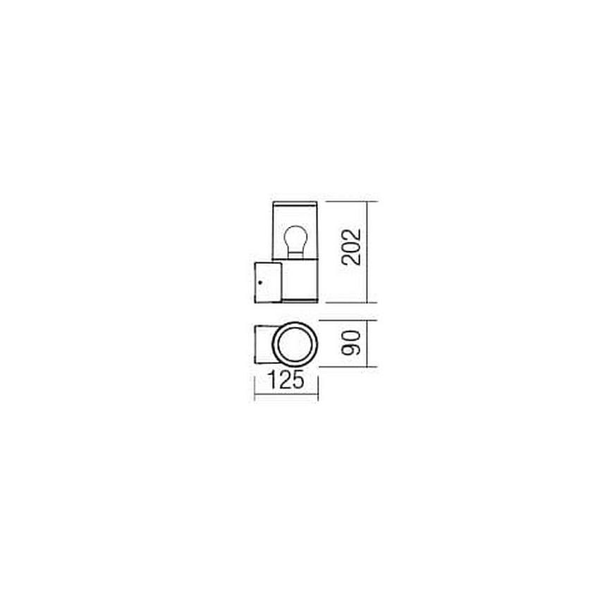 Redo 90047 - Udendørs væglampe FRED 1xE27/20W/230V IP54