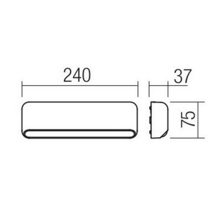 Redo 90072 - Udendørs LED væglampe SAPO 1xLED/5W/230V IP65