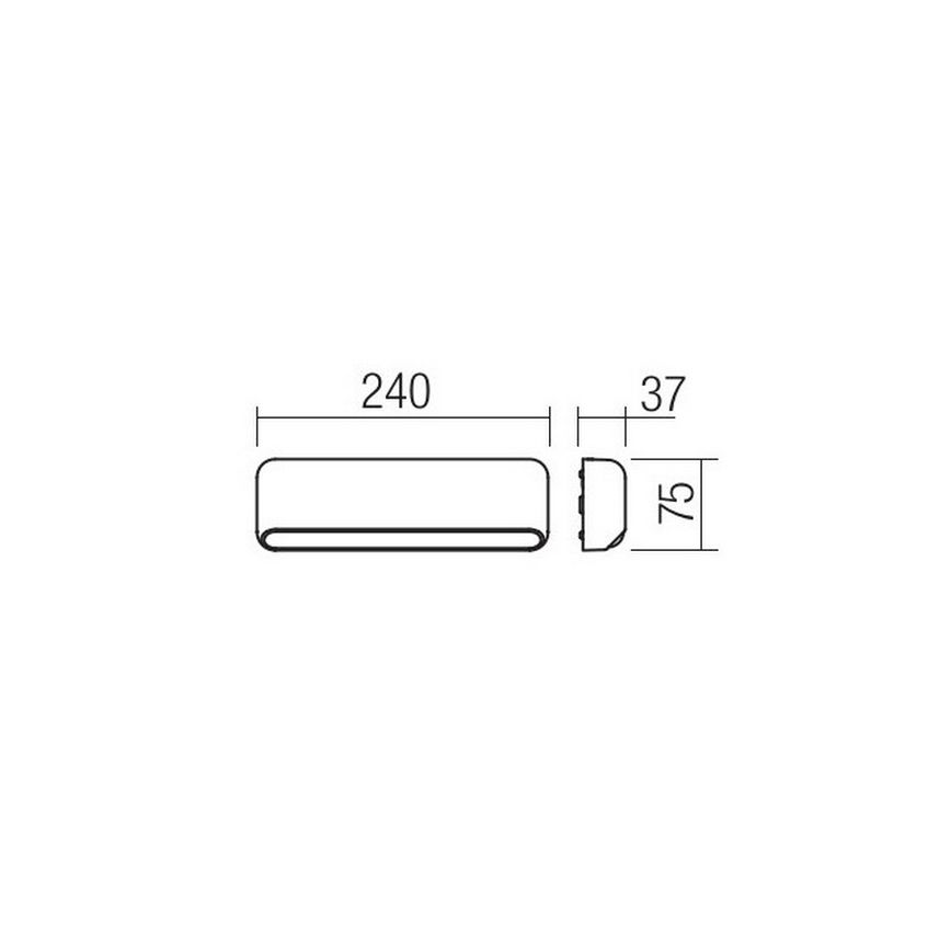 Redo 90072 - Udendørs LED væglampe SAPO 1xLED/5W/230V IP65