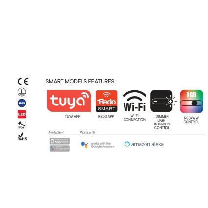 Redo 90073 - LED RGBW Udendørs væglampe ALGON LED/6W/230V Wi-Fi Tuya IP65 antracit