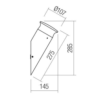 Redo 90073 - Udendørs LED væglampe ALGON LED/9W/230V IP65 sort