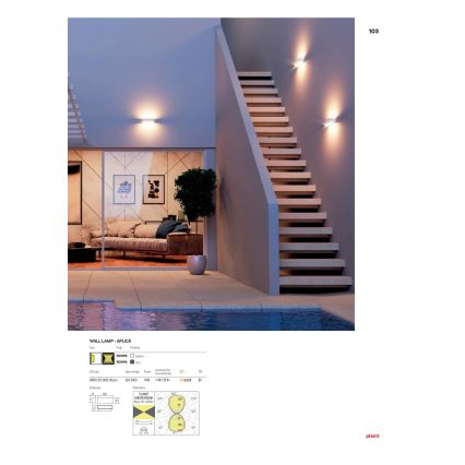 Redo 90096 - LED udendørs vægarmatur PLANIT LED/10W/230V 3000K IP54 antracit