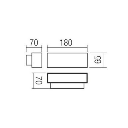 Redo 90096 - LED udendørs vægarmatur PLANIT LED/10W/230V 3000K IP54 antracit
