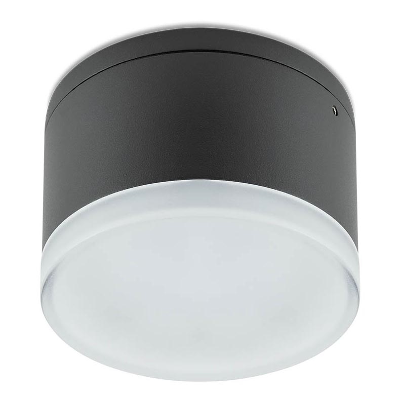 Redo 90107 - Udendørs LED loftlampe AKRON 1xLED/9W/230V diameter 10,8 cm IP54