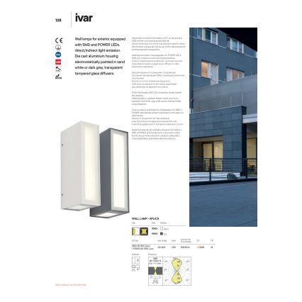 Redo 90114 - Udendørs LED væglampe IVAR LED/7,6W/230V IP54 antracit