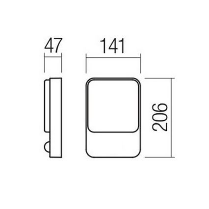 Redo 90127 - LED udendørs vægarmatur COLIN LED/9W/230V 3000K IP54 hvid