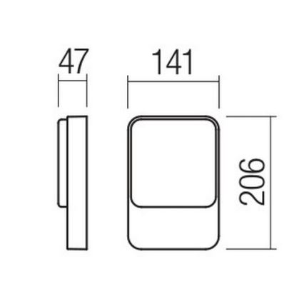 Redo 90129 - Udendørs LED væglampe COLIN 1xLED/9W/230V IP54