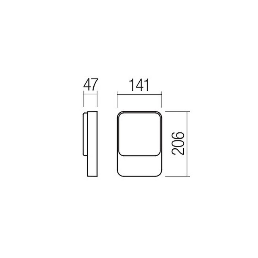 Redo 90129 - Udendørs LED væglampe COLIN 1xLED/9W/230V IP54