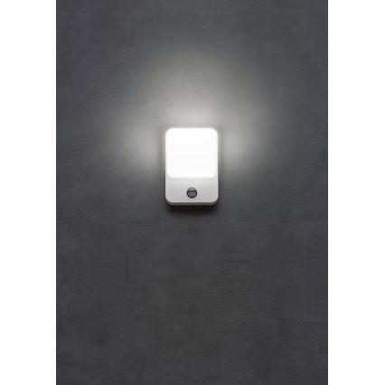 Redo 90131 - LED udendørs væglampe med bevægelses- og skumringssensor COLIN LED/9W/230V 3000K IP54 hvid