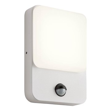 Redo 90132 - LED udendørs væglampe med bevægelses- og skumringssensor COLIN LED/9W/230V 4000K IP54 hvid