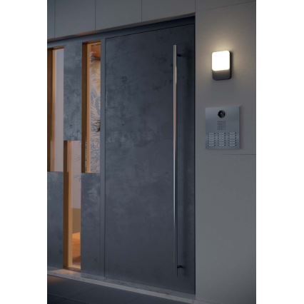 Redo 90133 - LED udendørs vægarmatur med bevægelses- og skumringssensor COLIN LED/9W/230V 3000K IP54 antracit