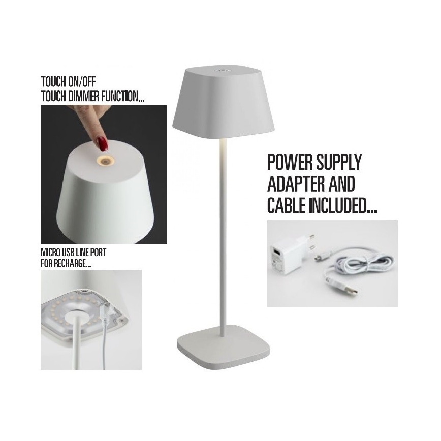 Redo 90142 – LED udendørs lampe dæmpbar LA NUIT LED/2,2W/230V IP65 + USB