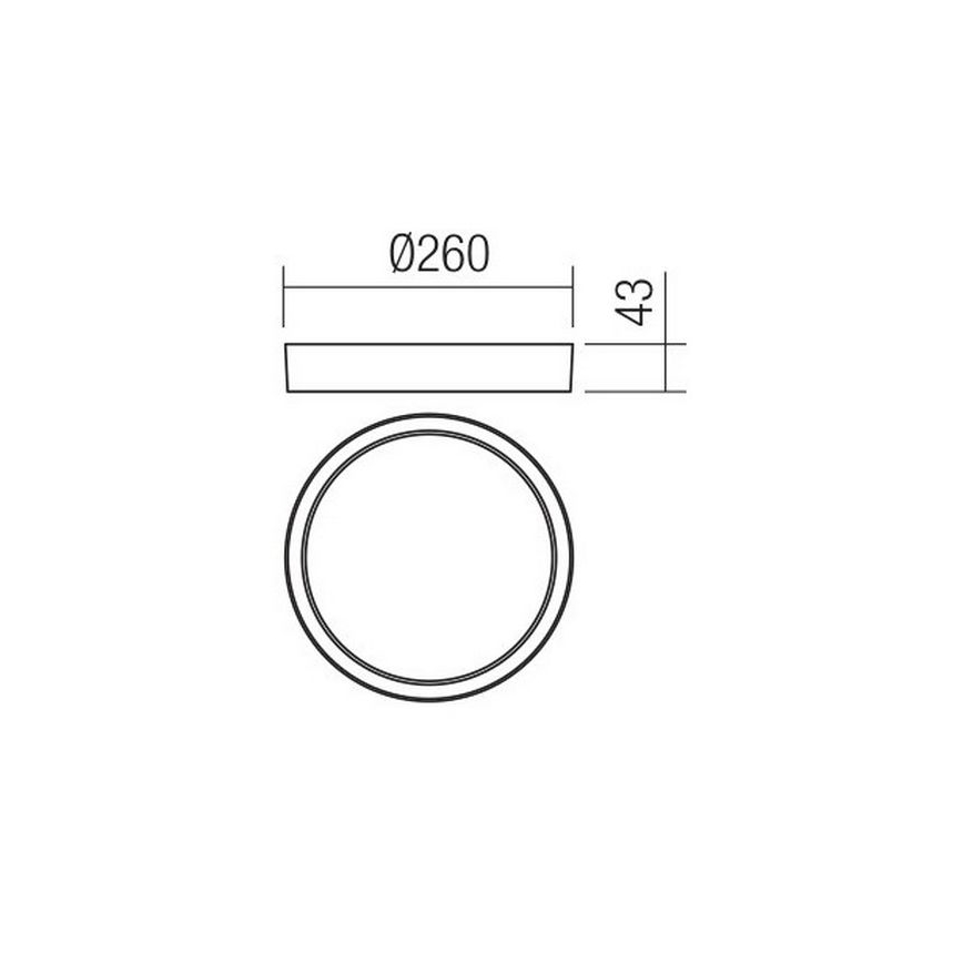 Redo 90155 - Udendørs LED loftlampe PONZA LED/16W/230V diameter 26 cm IP65