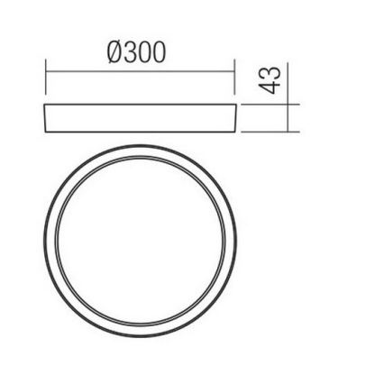Redo 90156 - Udendørs LED loftlampe PONZA LED/18W/230V diameter 30 cm IP65