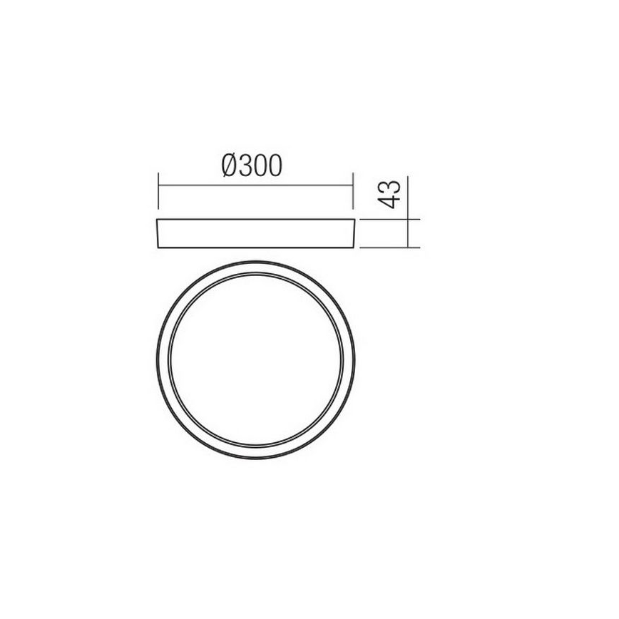 Redo 90156 - Udendørs LED loftlampe PONZA LED/18W/230V diameter 30 cm IP65