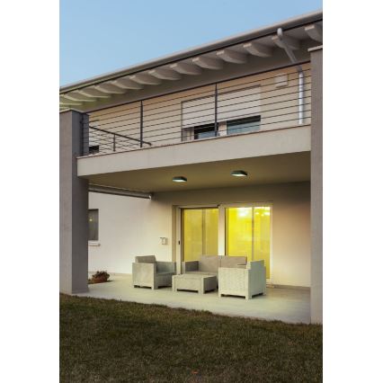 Redo 90157 - Udendørs LED loftlampe MARINA LED/12W/230V 22x22 cm IP65 antracit
