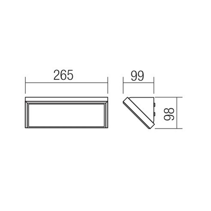 Redo 90159 - Udendørs LED væglampe MAKO 1xLED/12W/230V IP65