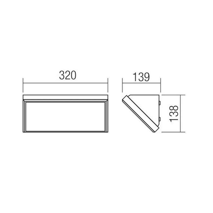 Redo 90160 - LED udendørs vægarmatur MAKO LED/21W/230V IP65