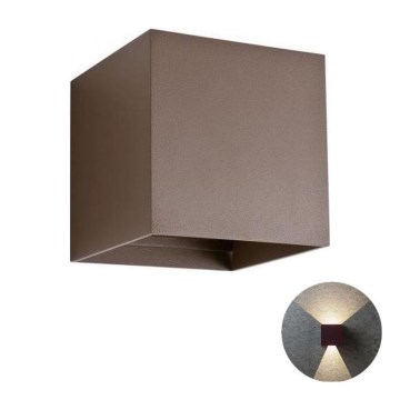 Redo 90174 - Udendørs LED væglampe VARY 2xLED/6W/230V 3000K IP54 brun