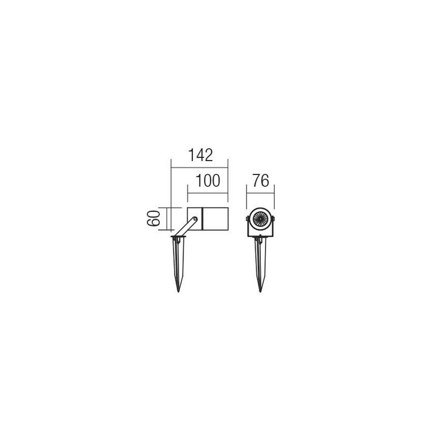Redo 90183 - Udendørslampe PIT 1xGU10/35W/230V IP65